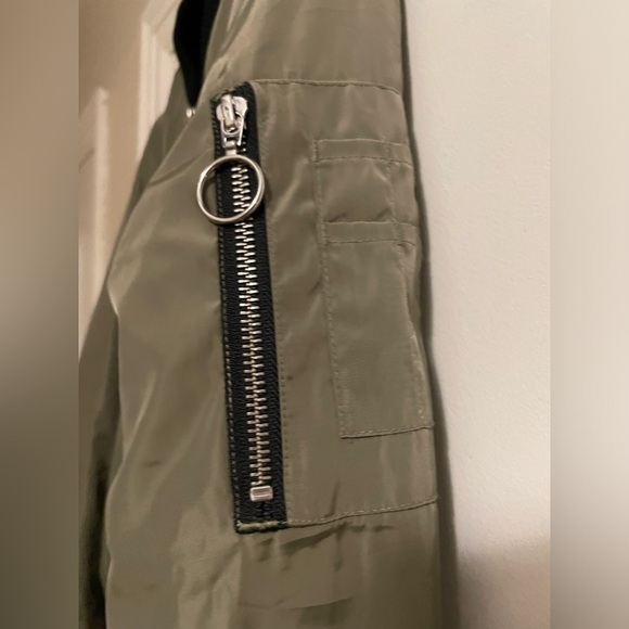 New York Yankees Major League Baseball Army Green Bomber Jacket Size Large - Picture 6 of 12